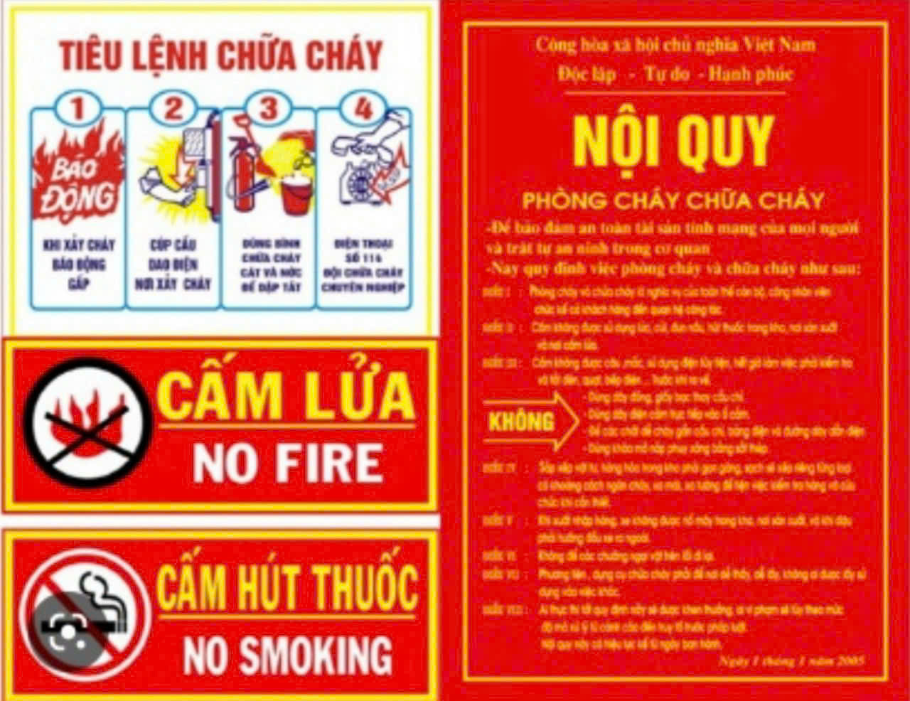 Bộ tiêu lệnh phòng cháy chữa cháy